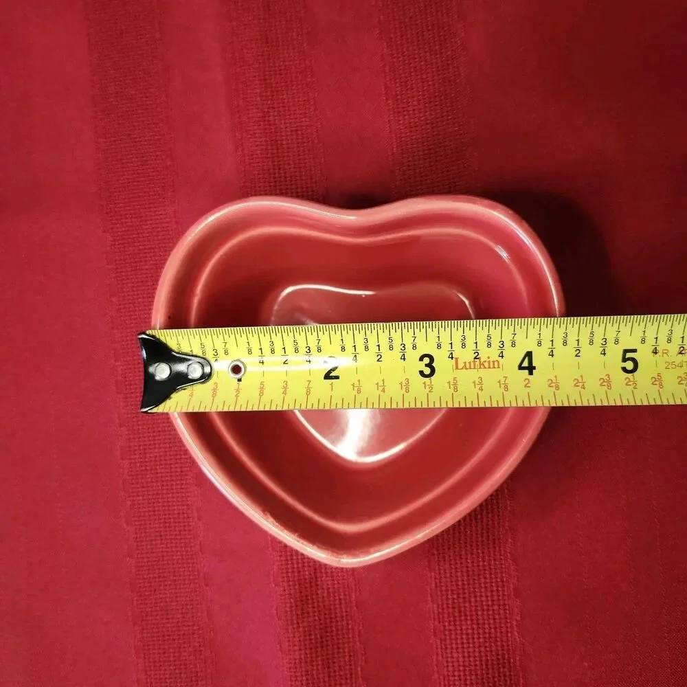 Red Ceramic Heart Ramekin Michaels Celebration 4.5